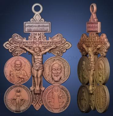 3D model Crucifix thin (STL)